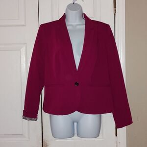 Worthington Petite maroonish purple  blazer suit jacket  Sz LP